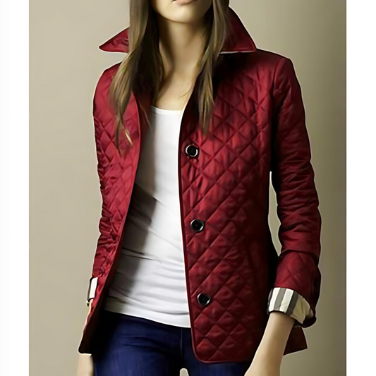 Women's Cotton Casual Jacket - CityChic Red