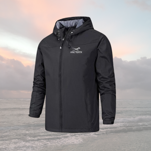 Men's Lightweight Hooded Windbreaker - Water-Resistant - WindRider