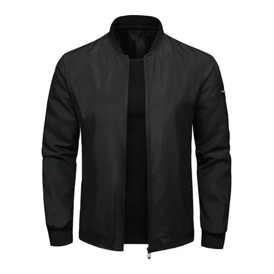 Men's Versatile Soft Bomber Jacket - Everyday Style - UrbanEdge Black