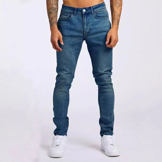 Men’s Jeans – Slim Fit – Classic Denim – Five Pocket – Full Length Casual Wear Blue