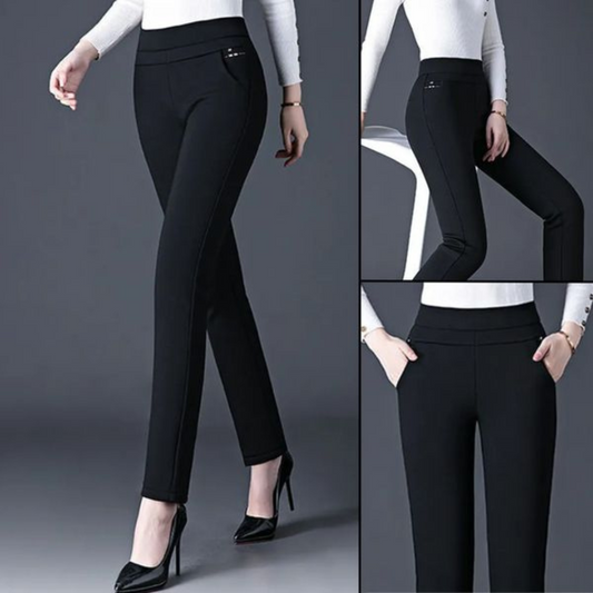 High-Waisted Stretch Leggings for Women - Pocket Illusion - SmoothFlex