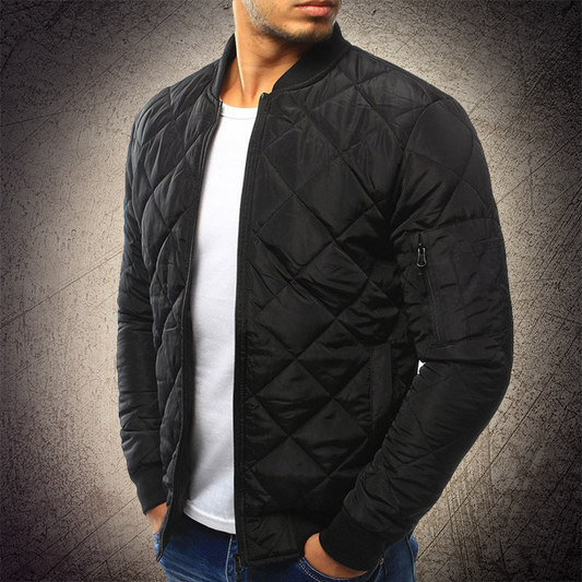 Men's Quilted Bomber Jacket - UrbanFlyer
