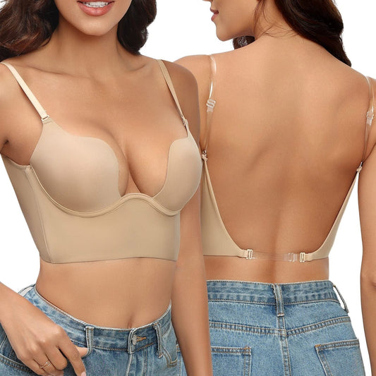 Seamless Backless Bra with Underwire Support - Couture Bra