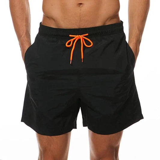 Men’s Swim Shorts – Relaxed Fit – Fast-Drying – Breathable Blend – Mid-Length Black