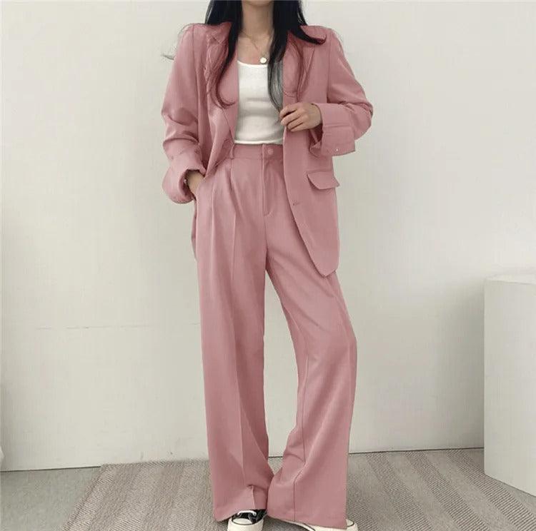 Women's Suit Set - Oversized Blazer & Trousers - Tailored Chic - PowerSuit