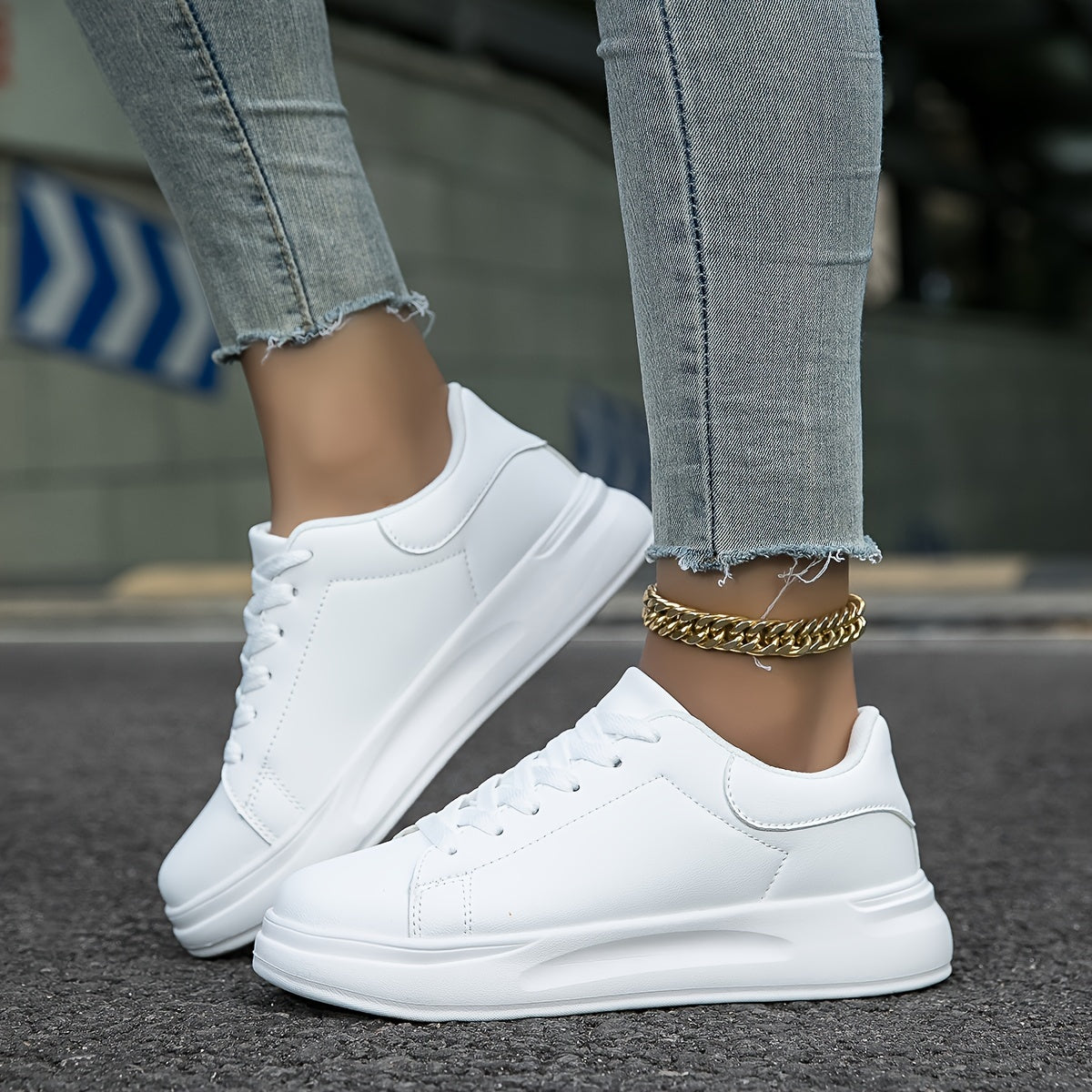 Women's Leather Low Top Sneakers - Everyday Comfort, UrbanStride