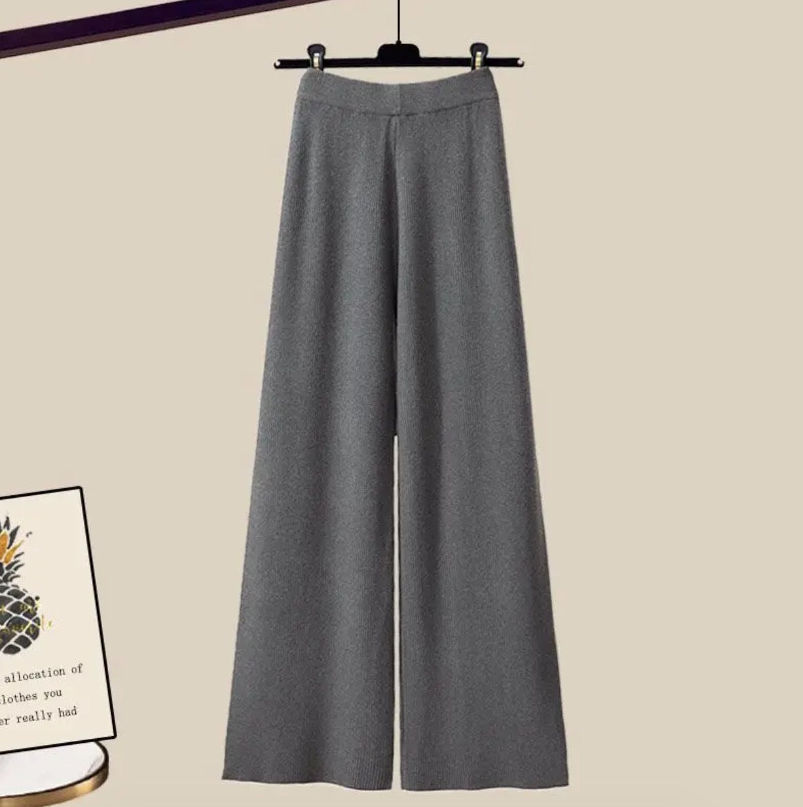 Vintage 3-Piece Women's Casual Set - RetroCharm Gray pants