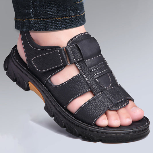 Durable adjustable sandals for men Black