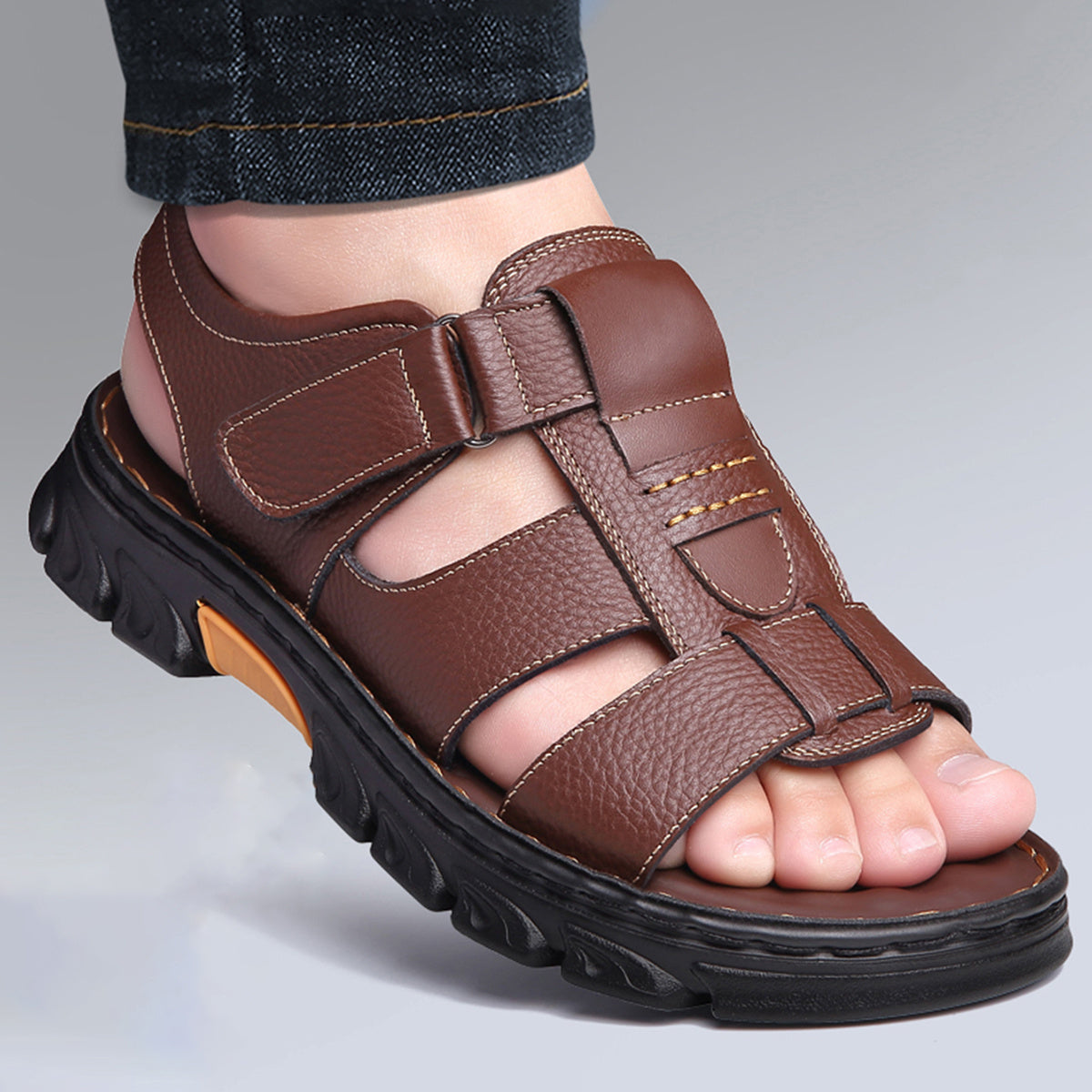 Durable adjustable sandals for men