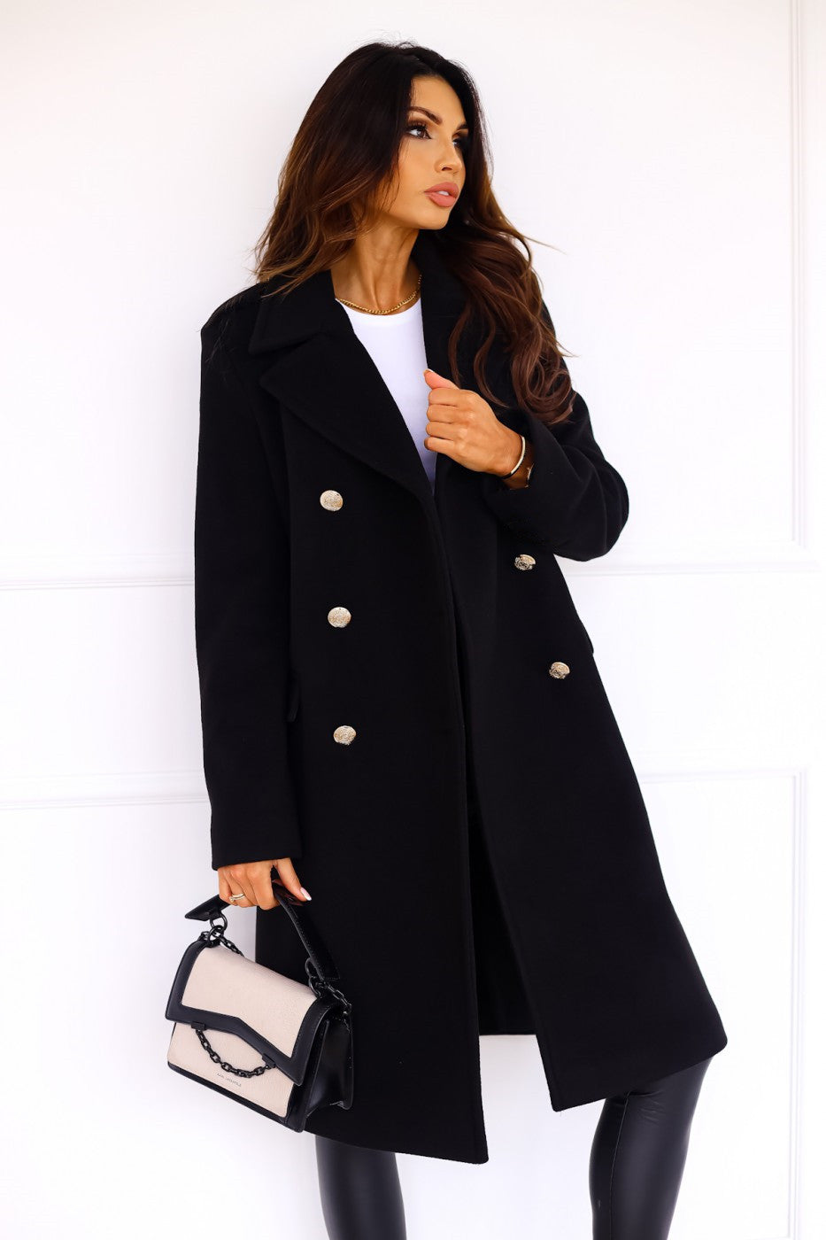 Women's Double-Breasted Fitted Trench Coat - Elona
