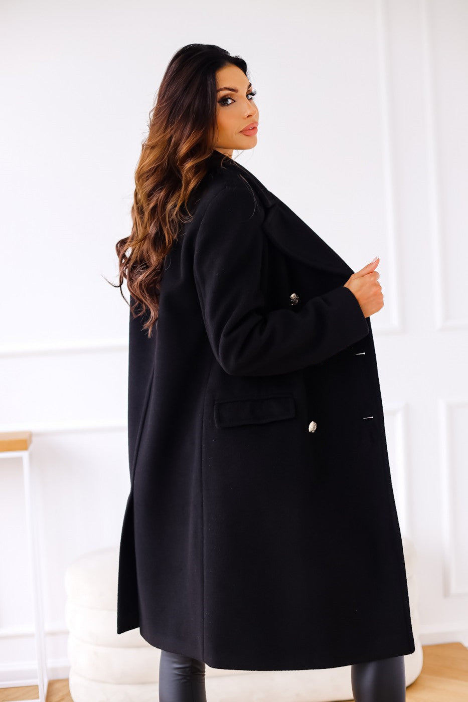 Women's Double-Breasted Fitted Trench Coat - Elona