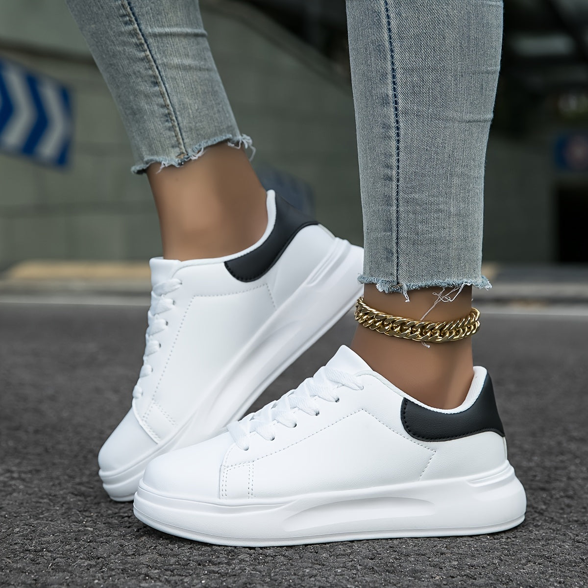 Women's Leather Low Top Sneakers - Everyday Comfort, UrbanStride