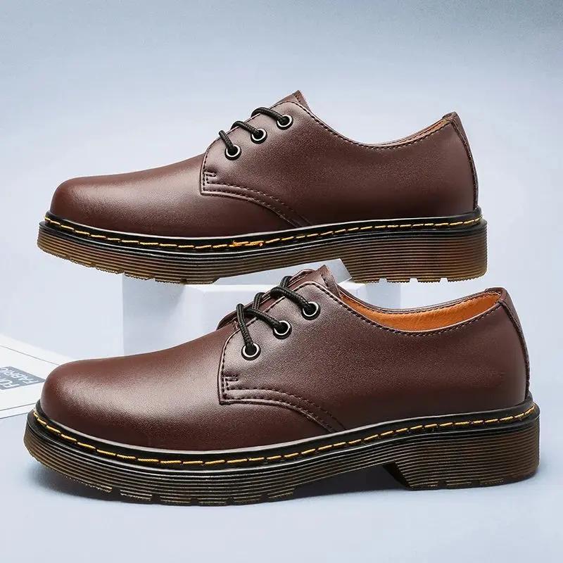 Men’s Oxford Shoes – Smooth Leather – Classic Fit – Formal Lace-Up Design Brown