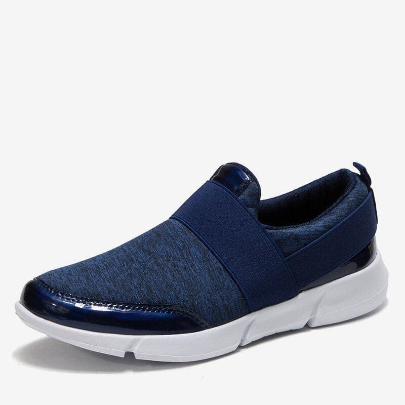 Women's Slip-On Sneakers Breathable Comfort Metallic Trim - UrbanStride Blue