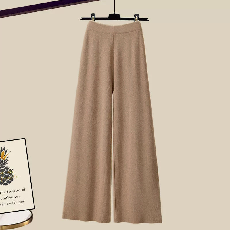 Vintage 3-Piece Women's Casual Set - RetroCharm Brown pants