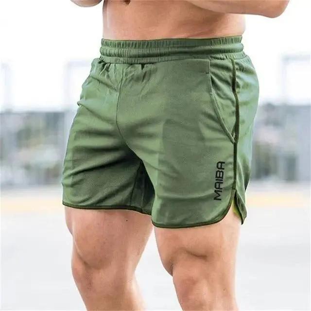 Men’s Swim Trunks – Slim Fit – Quick Dry Stretch – Mid-Thigh – Elastic Waistband Green