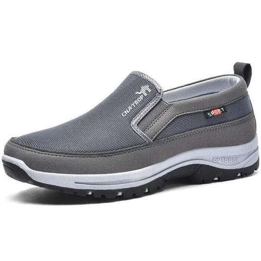 Men’s Slip-On Shoes – Waterproof – Soft Sole – Casual Walking Gray