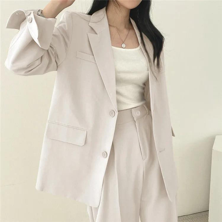 Women's Suit Set - Oversized Blazer & Trousers - Tailored Chic - PowerSuit