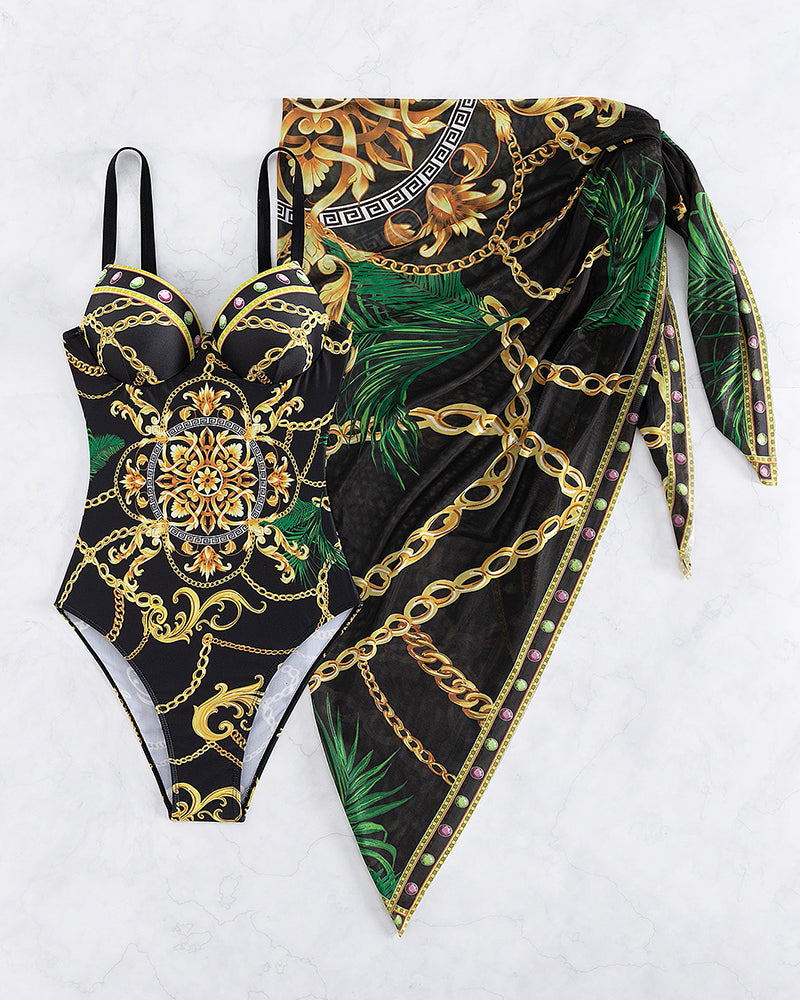 Women's One-Piece Swimsuit & Cover-Up Set - BeachGlam