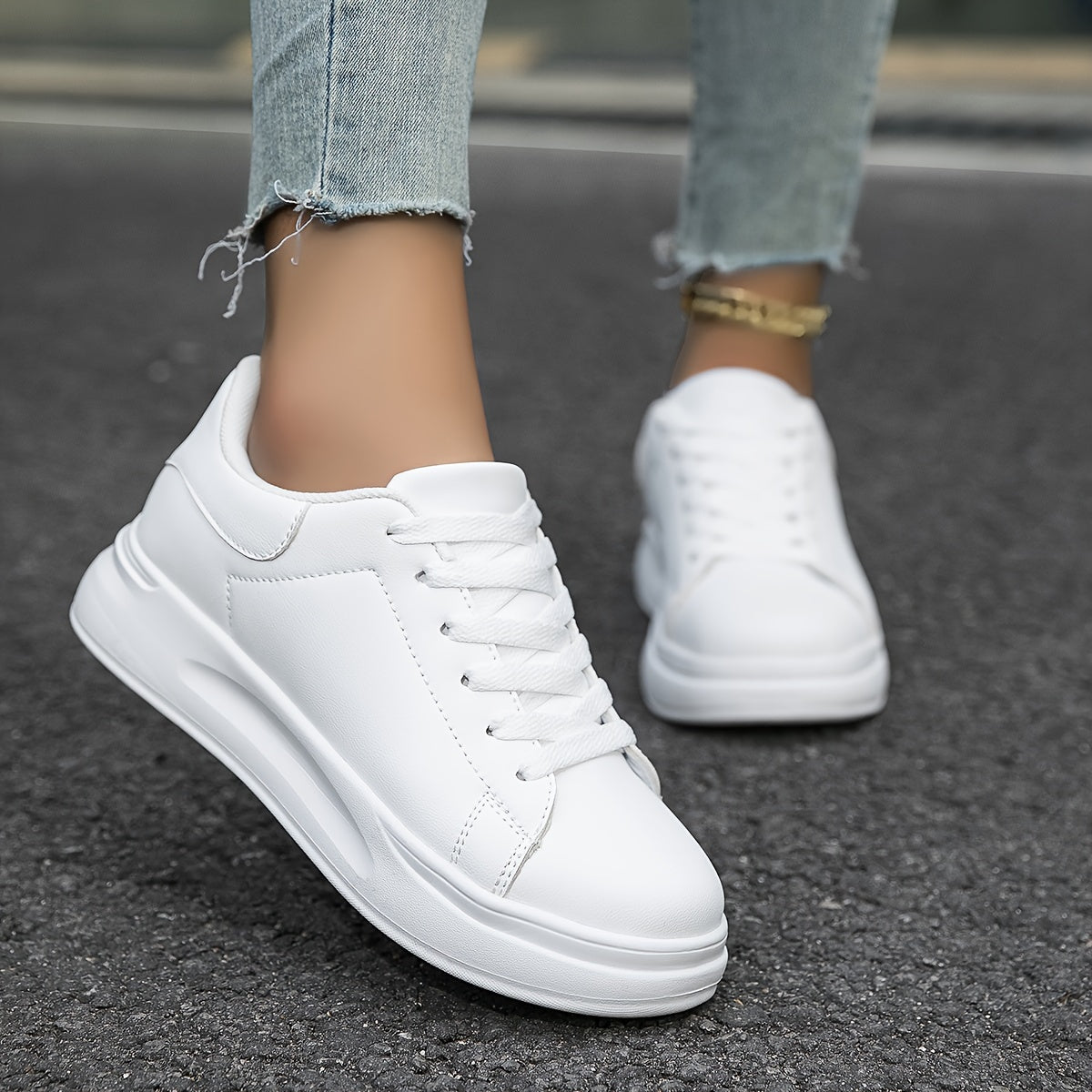 Women's Leather Low Top Sneakers - Everyday Comfort, UrbanStride
