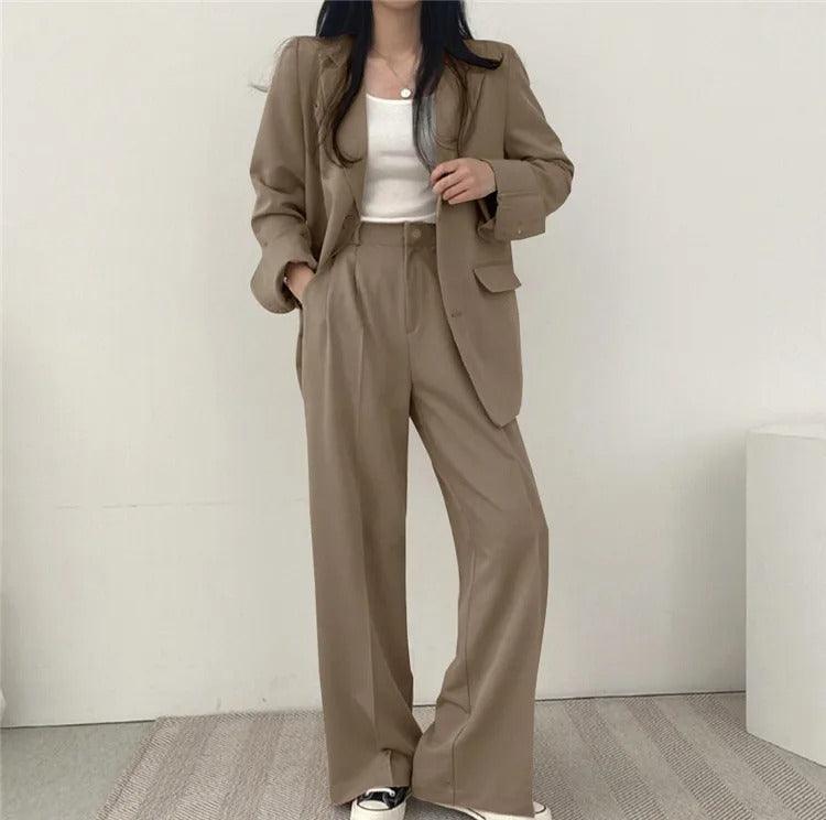 Women's Suit Set - Oversized Blazer & Trousers - Tailored Chic - PowerSuit