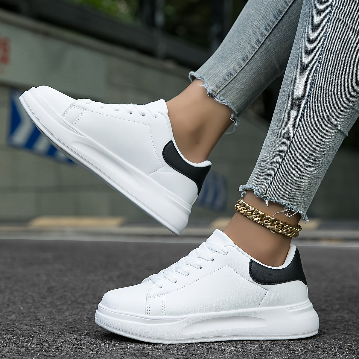 Women's Leather Low Top Sneakers - Everyday Comfort, UrbanStride