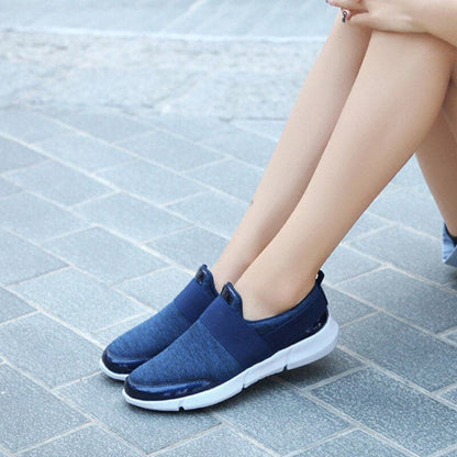 Women's Slip-On Sneakers Breathable Comfort Metallic Trim - UrbanStride