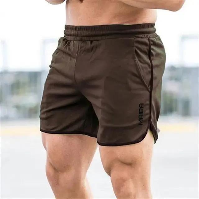 Men’s Swim Trunks – Slim Fit – Quick Dry Stretch – Mid-Thigh – Elastic Waistband Dark Brown