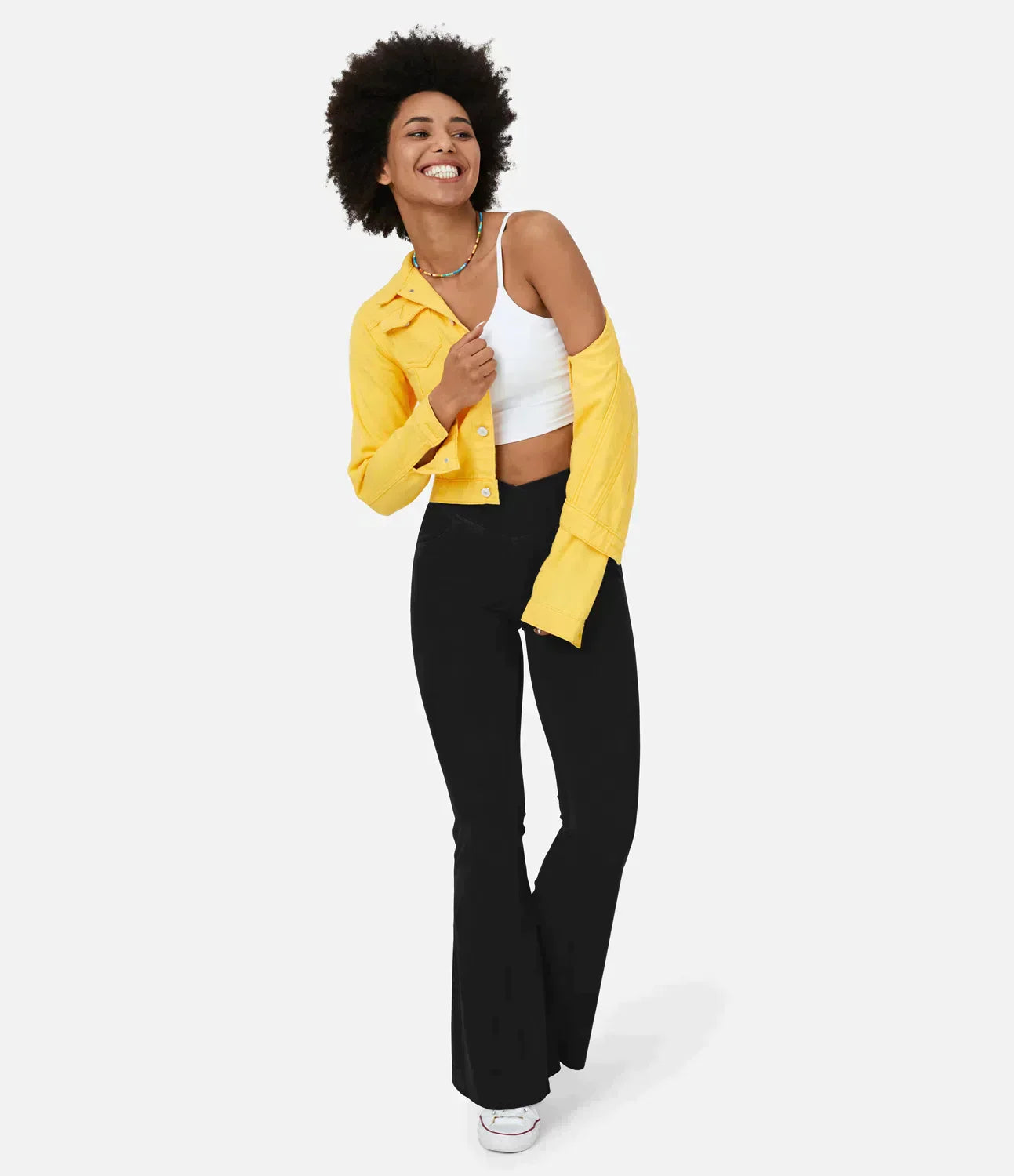 High-Waisted Flared Jeans for Women - RetroFlex