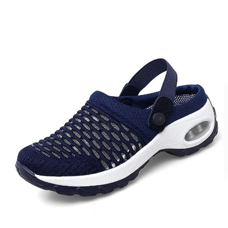 Women's Breathable Mesh Sneakers Air Cushion Support - UrbanStride Blue