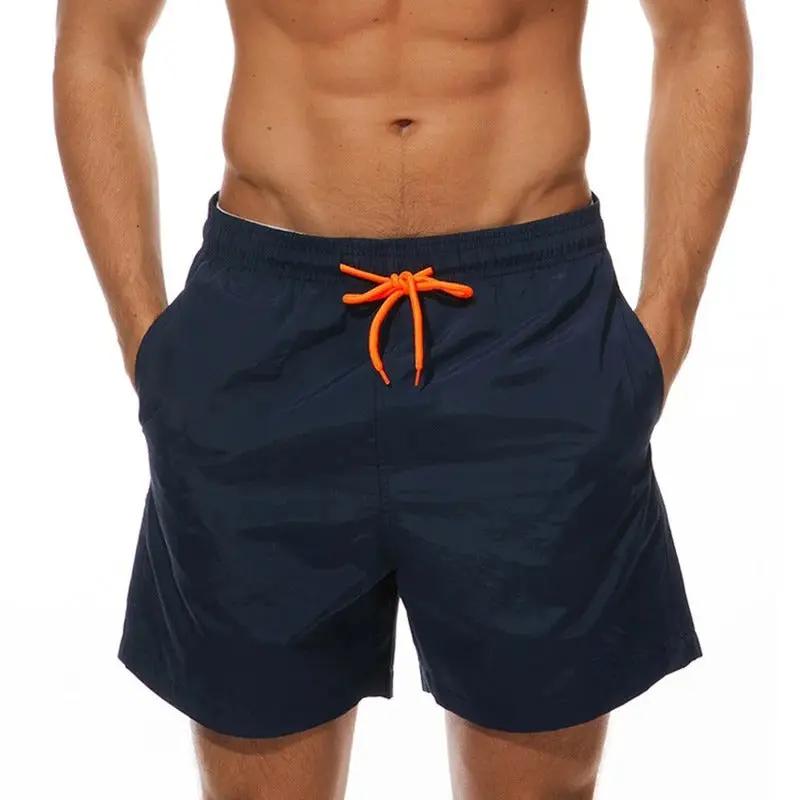 Men’s Swim Shorts – Relaxed Fit – Fast-Drying – Breathable Blend – Mid-Length Dark Blue