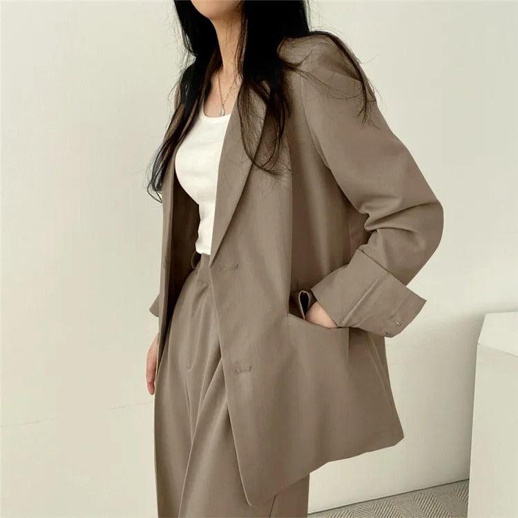 Women's Suit Set - Oversized Blazer & Trousers - Tailored Chic - PowerSuit