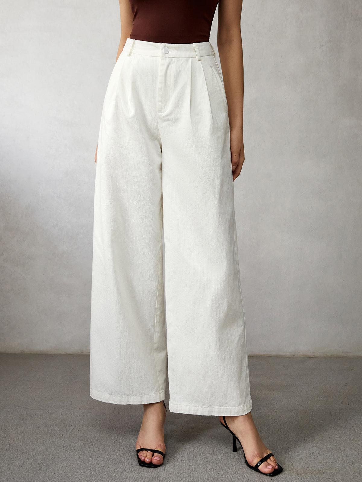 High-Waisted Wide-Leg Jeans for Women Relaxed Fit - CurveWeave