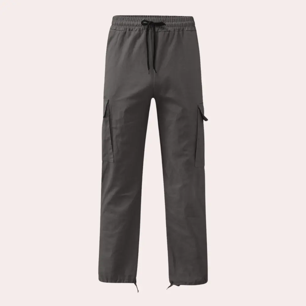 Men’s Cargo Trousers – Relaxed Fit – Straight Leg – Cotton Blend – Utility Pockets
