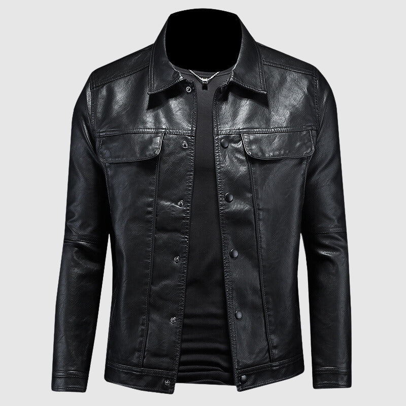Men's PU Leather Biker Jacket - RoadRider