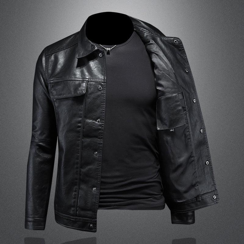 Men's PU Leather Biker Jacket - RoadRider