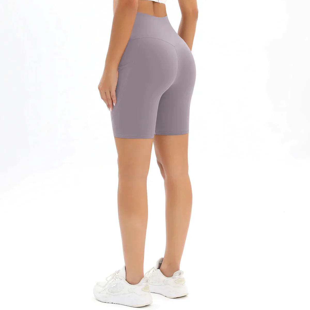 Women's High-Waist Pocket Fitness Shorts - ActiveFlex