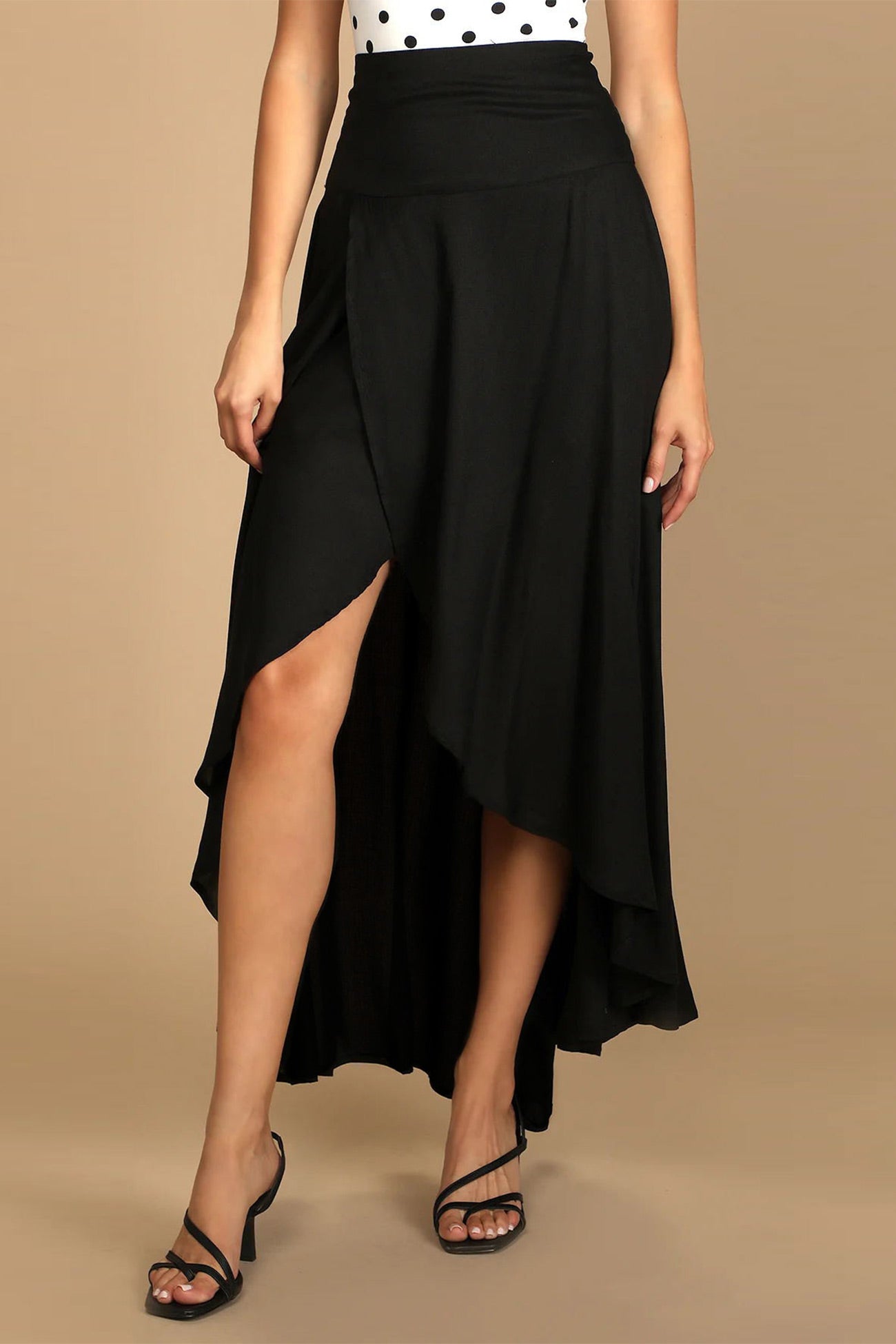 Women's High-Slit Maxi Skirt - Flowy Elegant Chiffon - SlitSkirt