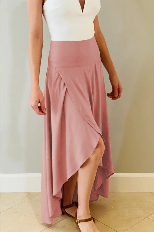 Women's High-Slit Maxi Skirt - Flowy Elegant Chiffon - SlitSkirt