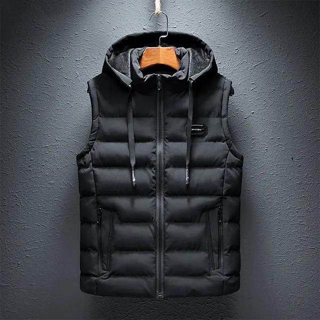 Men's Hooded Puffer Vest - Lightweight, Warm, and Stylish for Versatile Wear