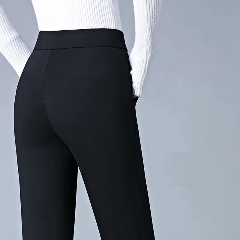 High-Waisted Stretch Leggings for Women - Pocket Illusion - SmoothFlex