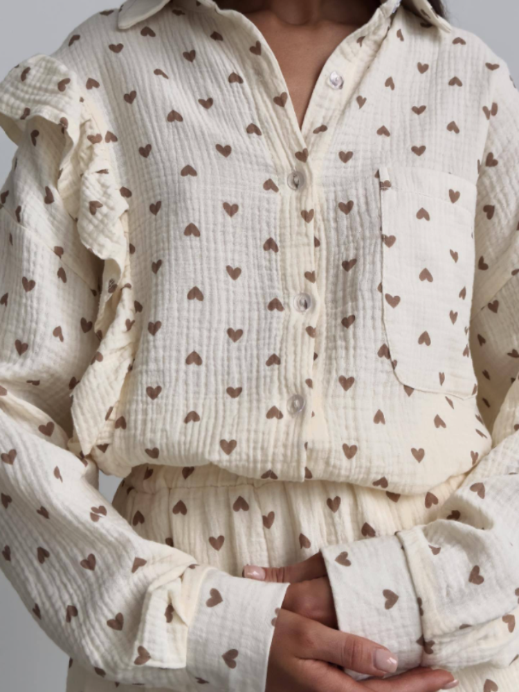 Women's 2-Piece Ruffled Sleeve Co-ord Set - Summer Breeze