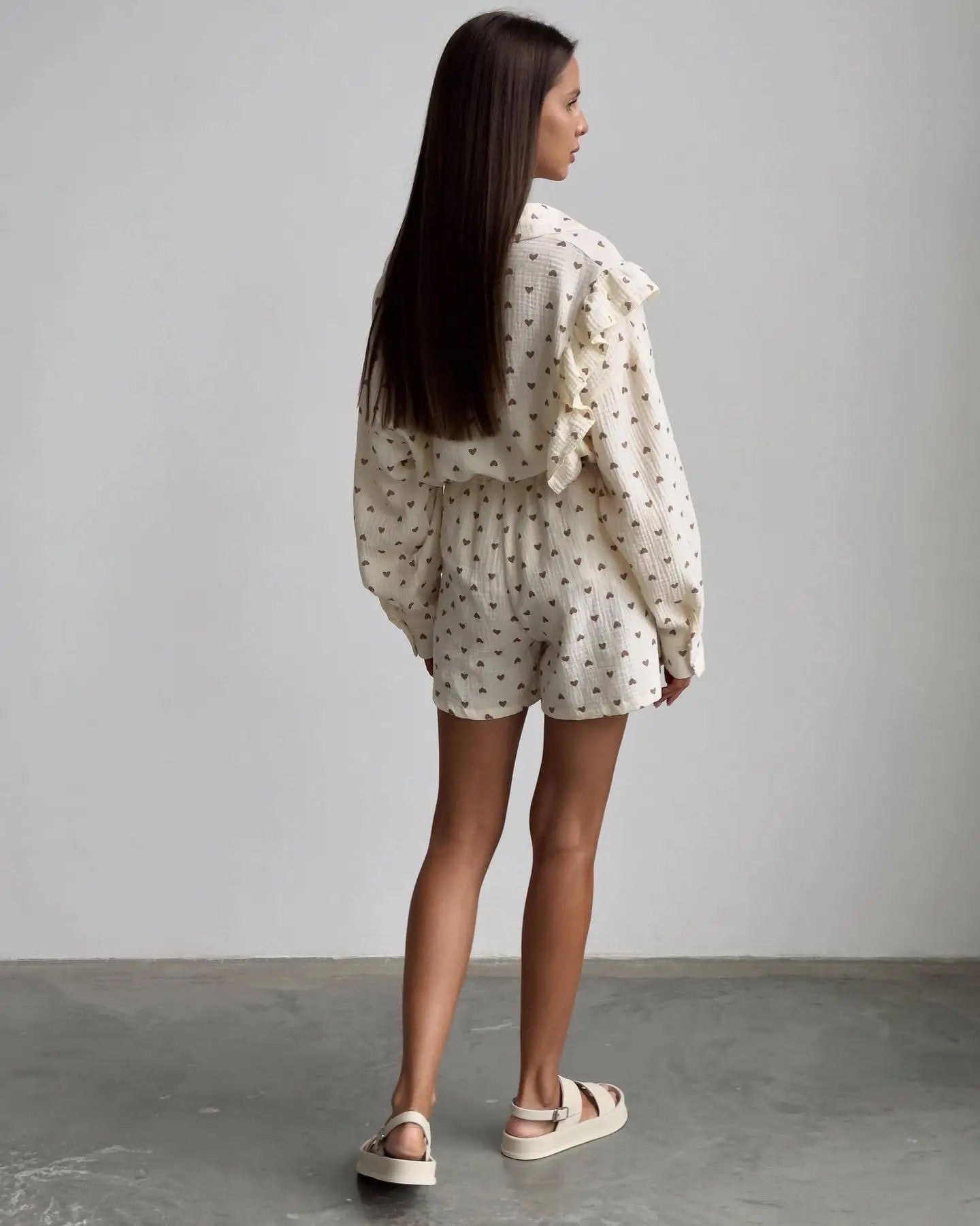 Women's 2-Piece Ruffled Sleeve Co-ord Set - Summer Breeze