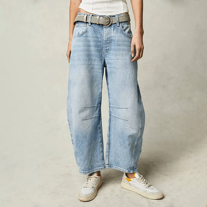 High-Waisted Wide Leg Jeans for Women - ComfortBlend Light blue