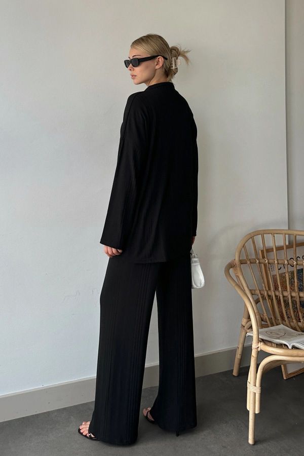 Women's Knit Co-Ord Set - Ribbed & Relaxed - Luxe Lounge