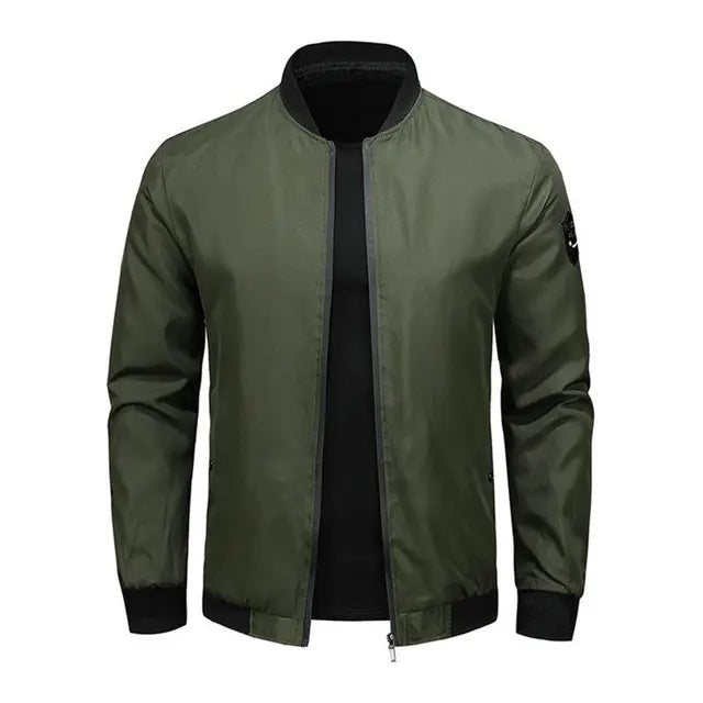 Men's Versatile Soft Bomber Jacket - Everyday Style - UrbanEdge Green