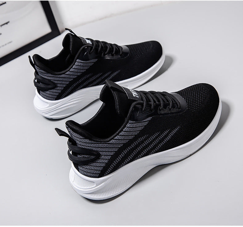 Men's Sports Shoes - Breathable Mesh Design - Lightweight Summer Footwear Black