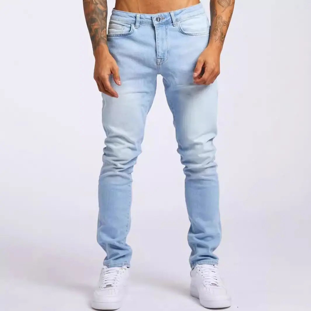 Men’s Jeans – Slim Fit – Classic Denim – Five Pocket – Full Length Casual Wear Light