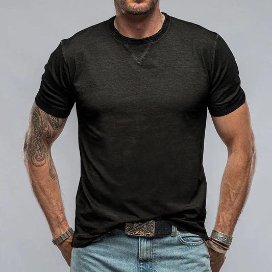Men's Cotton Blend T-Shirt - Everyday Comfort Tee - UrbanSoft Black