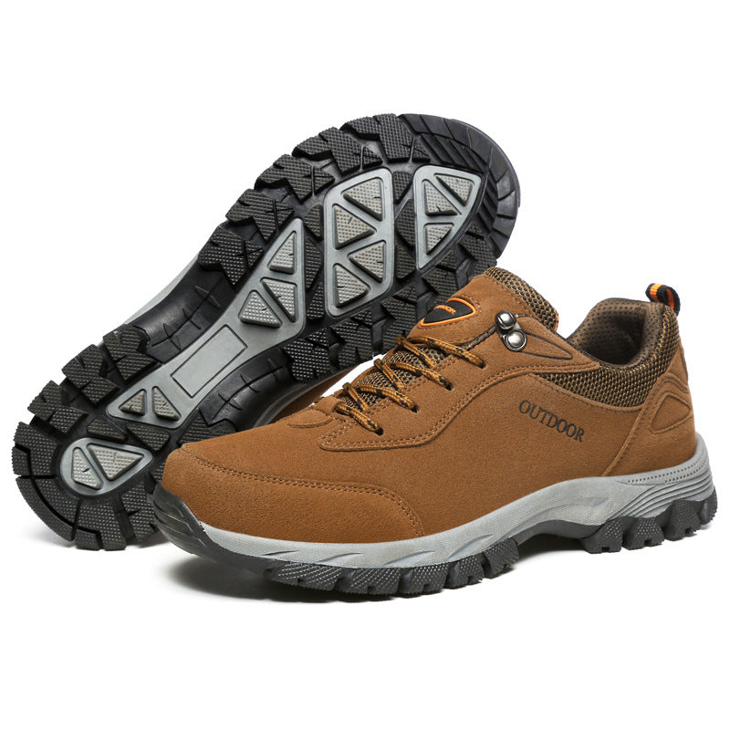 Men’s Mountaineering Shoes – Ergonomic Fit – Reinforced Design – High-Traction Sole Brown